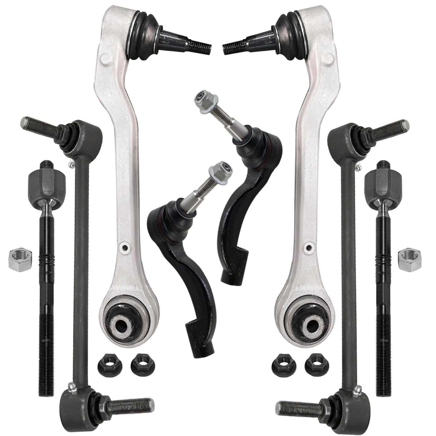8-Piece Front Suspension Kit with Control Arms Ball Joints & Sway Bar Links for 2WD