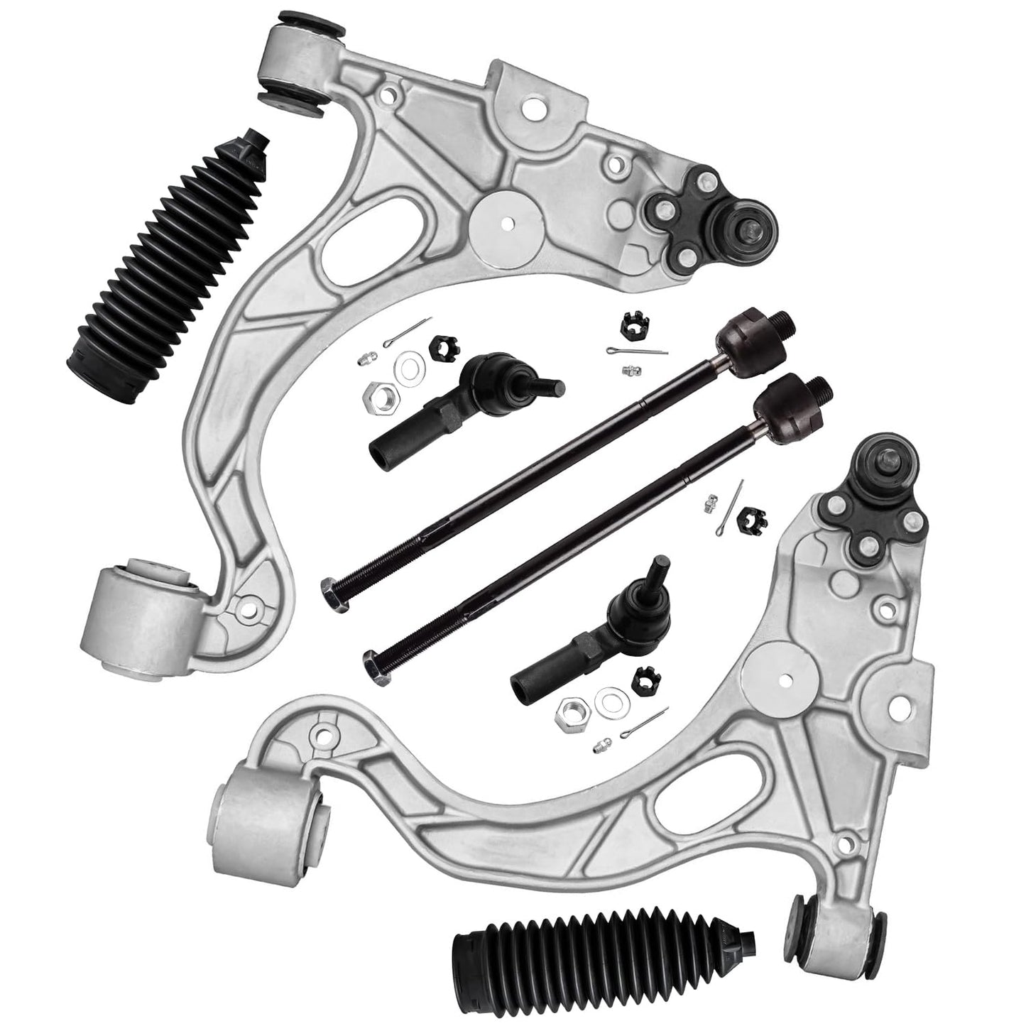 8-Piece Front Suspension Kit with Control Arms Ball Joints & Sway Bar Links for 2WD