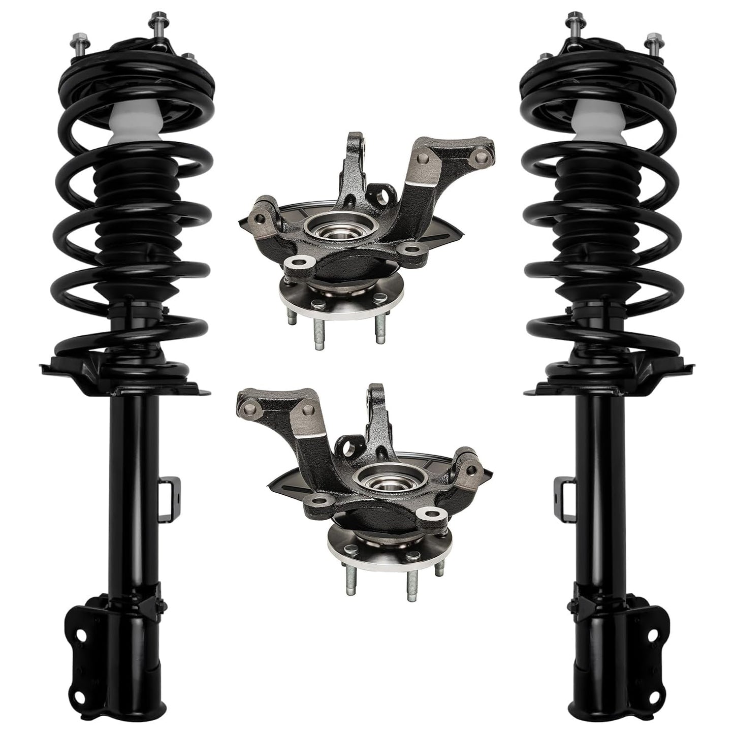 Front & Rear Suspension Kit with Struts Control Arms & Tie Rods for Camaro 2011–2012