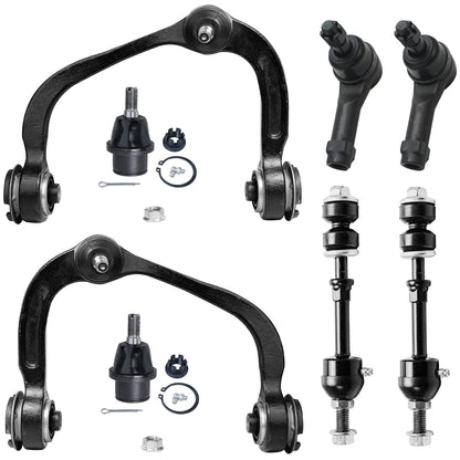 8-Piece Front Suspension Kit with Control Arms Ball Joints & Sway Bar Links for 2WD