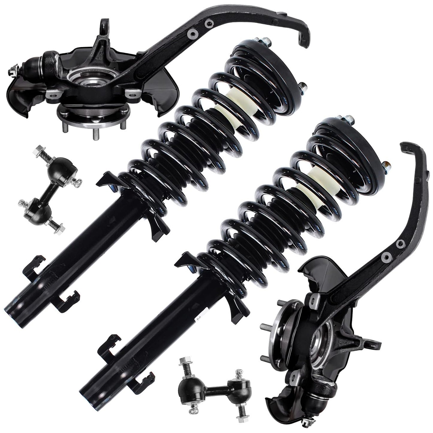Front & Rear Suspension Kit with Struts Control Arms & Tie Rods for Camaro 2011–2012