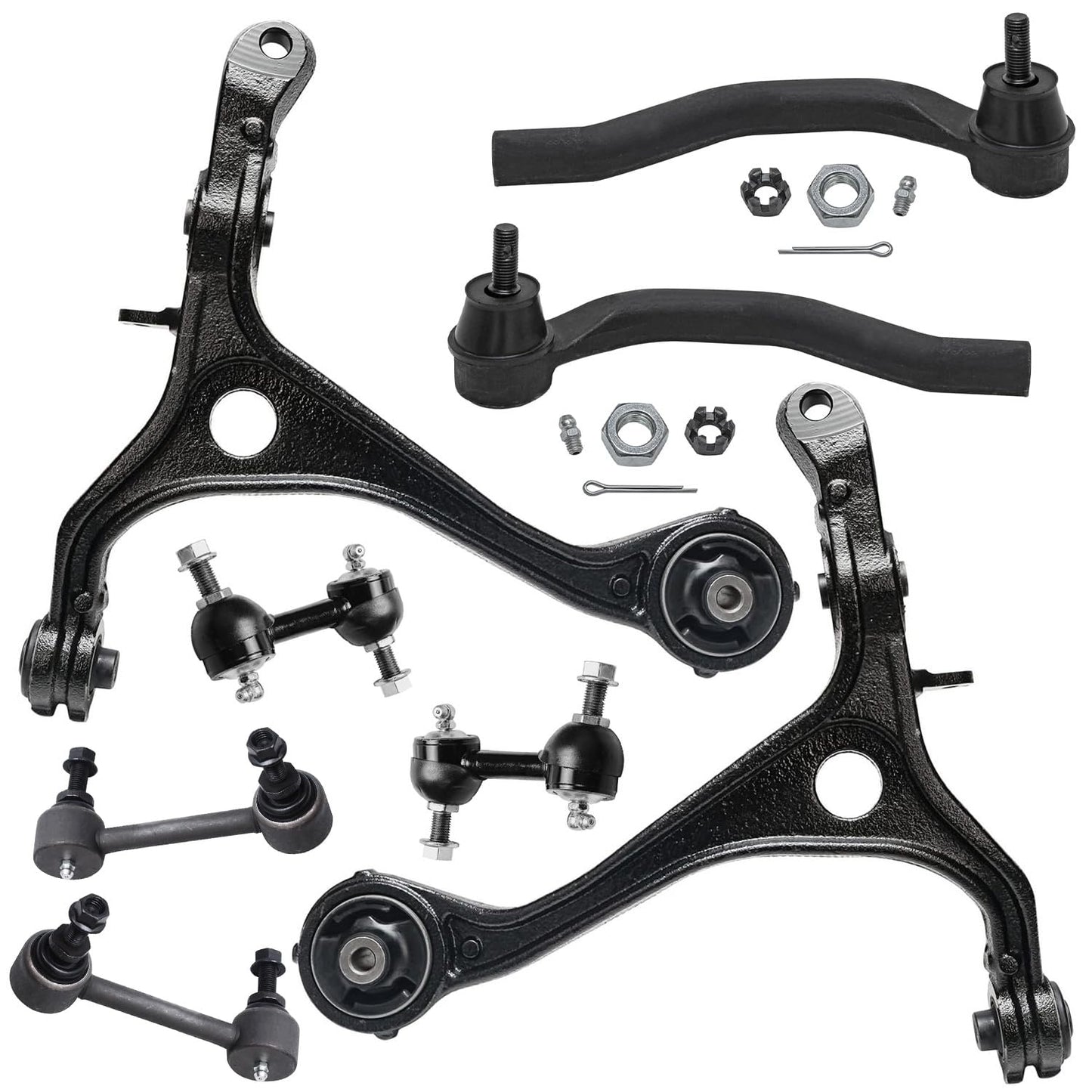 8-Piece Front Suspension Kit with Control Arms Ball Joints & Sway Bar Links for 2WD