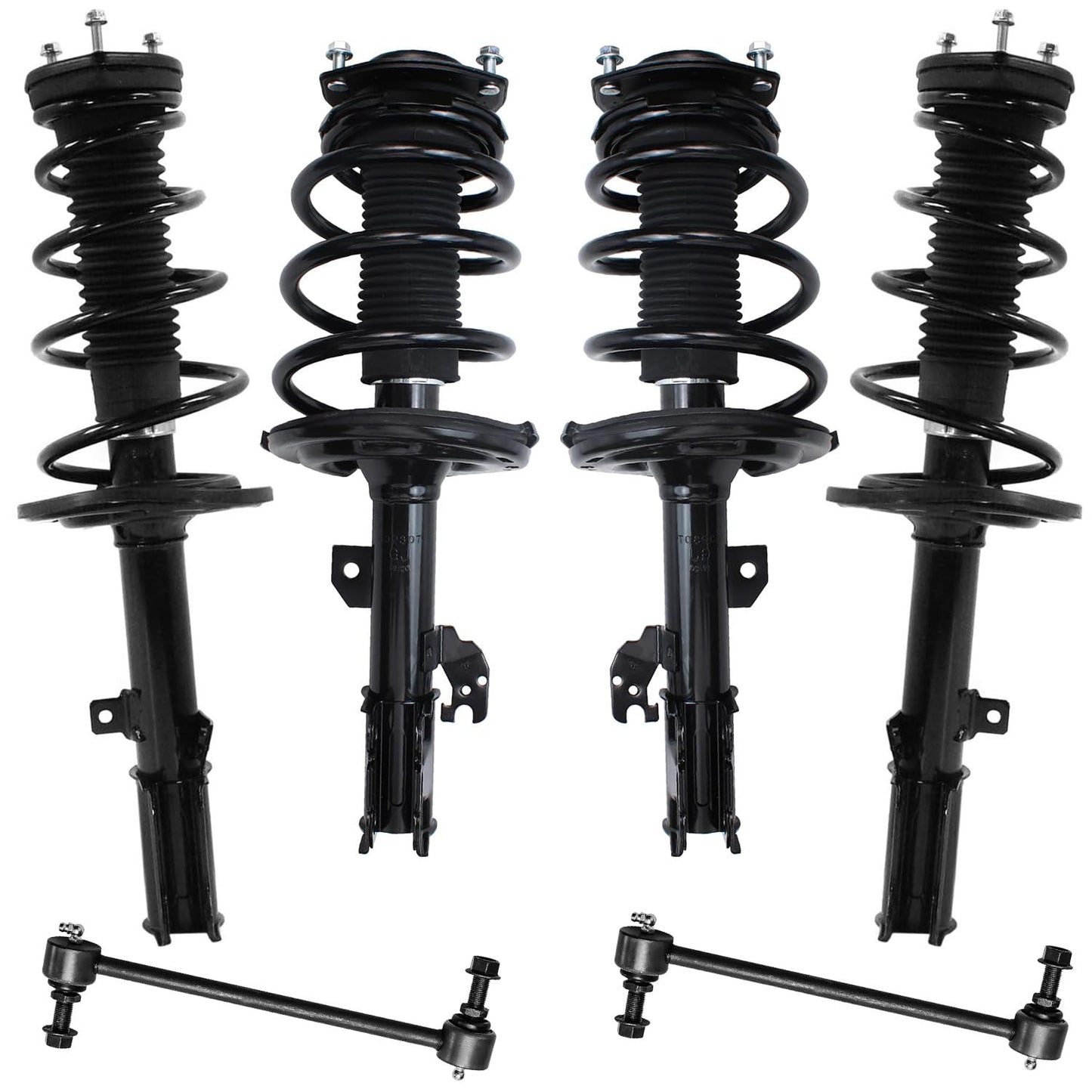 Front & Rear Suspension Kit with Struts Control Arms & Tie Rods for Camaro 2011–2012