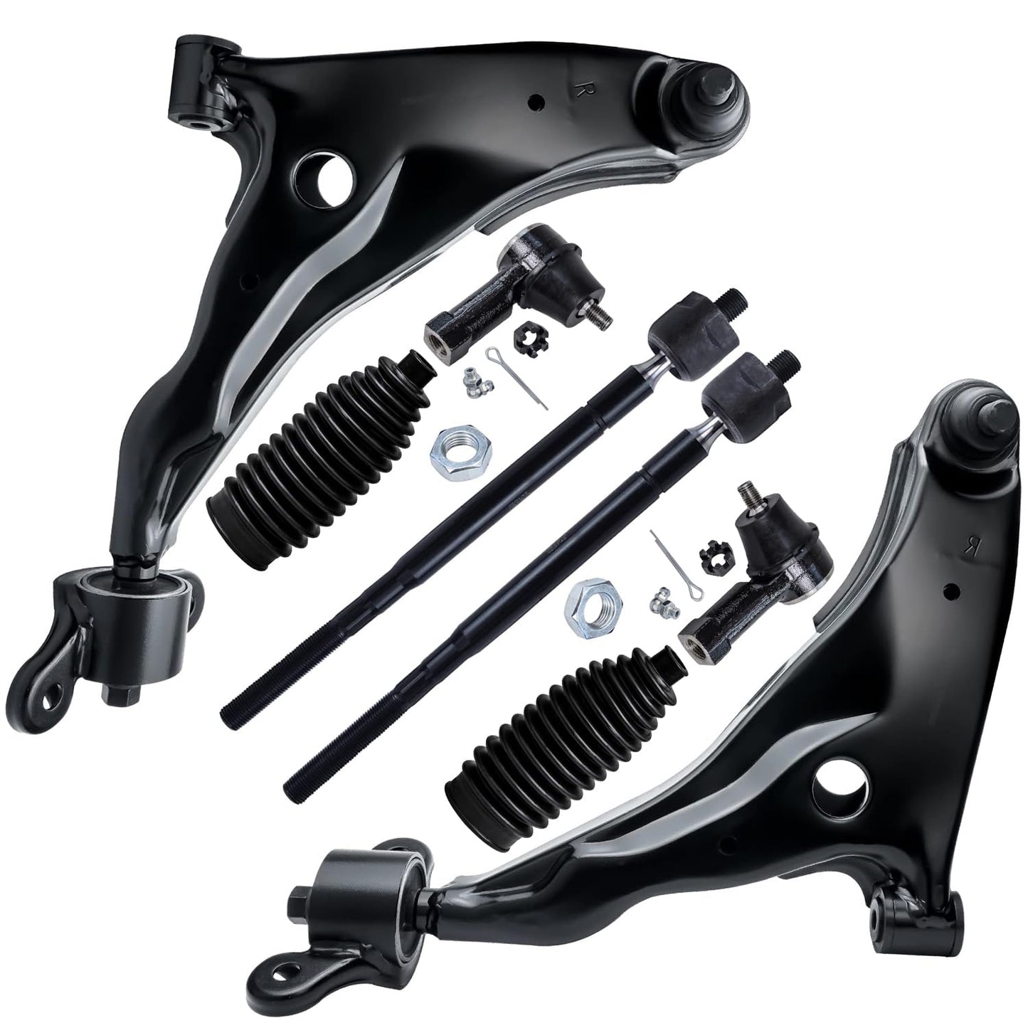 8-Piece Front Suspension Kit with Control Arms Ball Joints & Sway Bar Links for 2WD