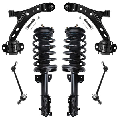 Front & Rear Suspension Kit with Struts Control Arms & Tie Rods for Camaro 2011–2012