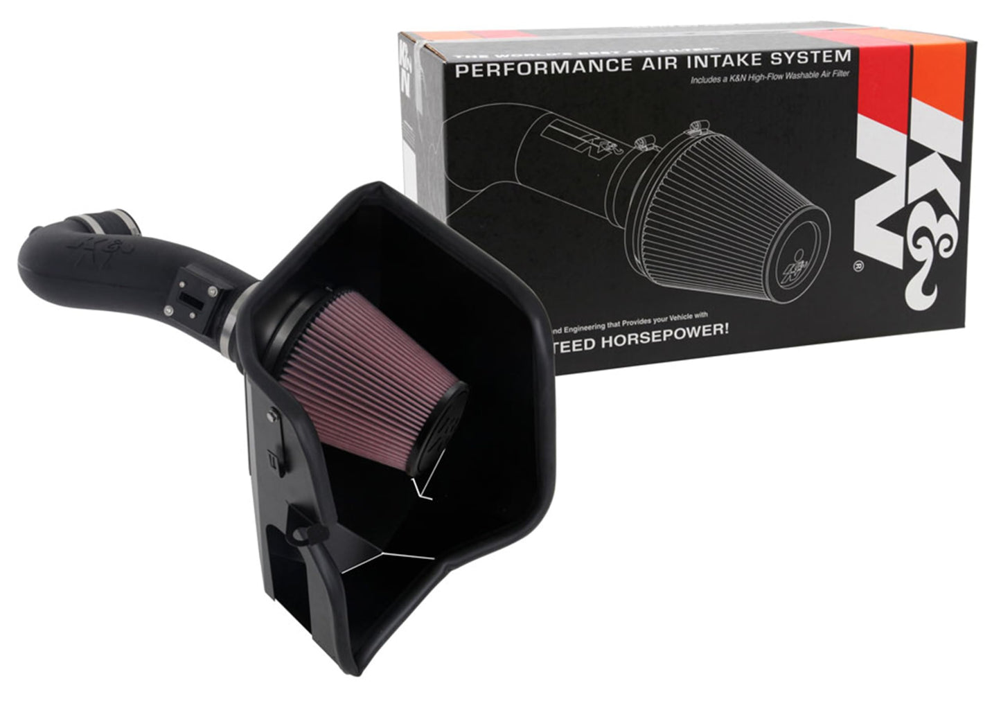 Cold Air Intake System: High-Flow Cotton Filter