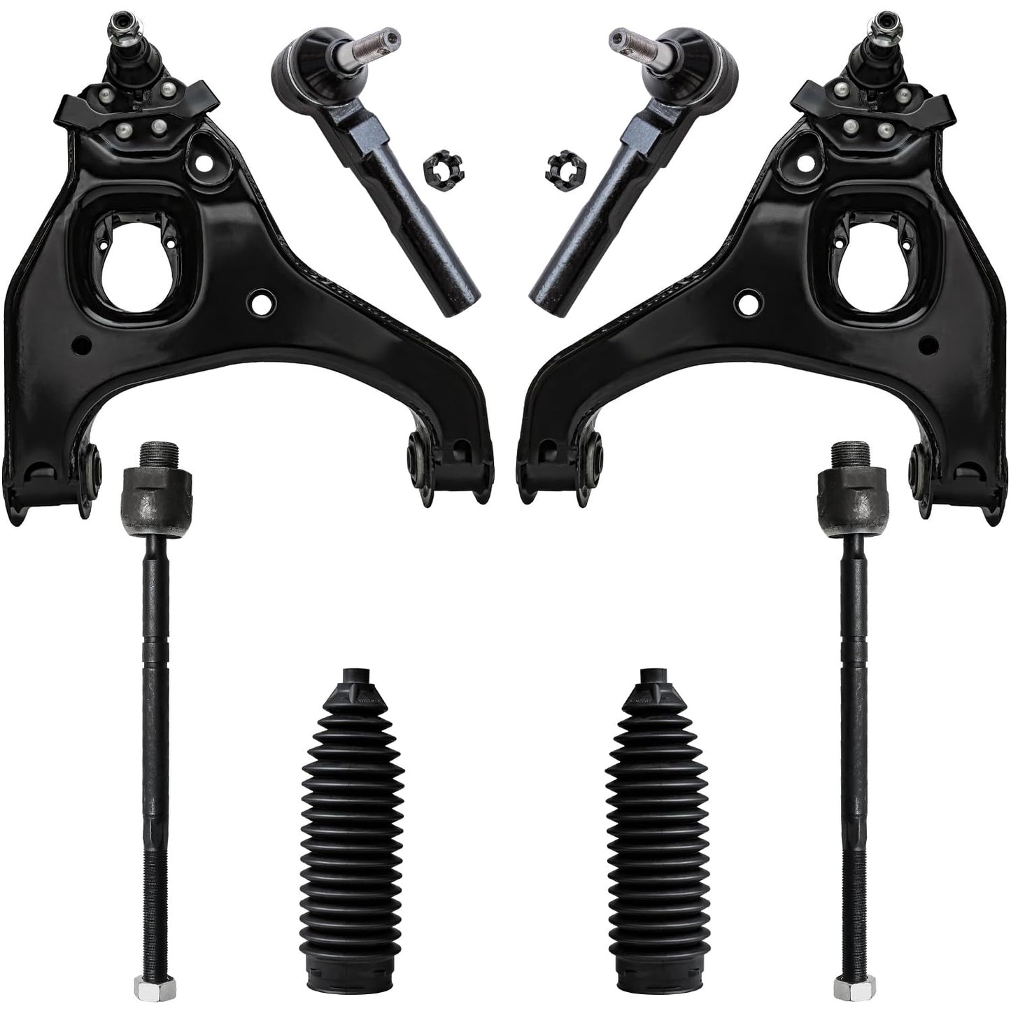 8-Piece Front Suspension Kit with Control Arms Ball Joints & Sway Bar Links for 2WD