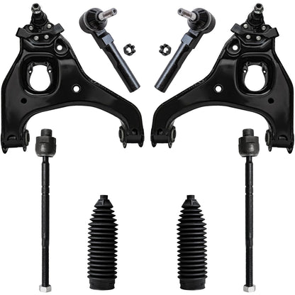 8-Piece Front Suspension Kit with Control Arms Ball Joints & Sway Bar Links for 2WD