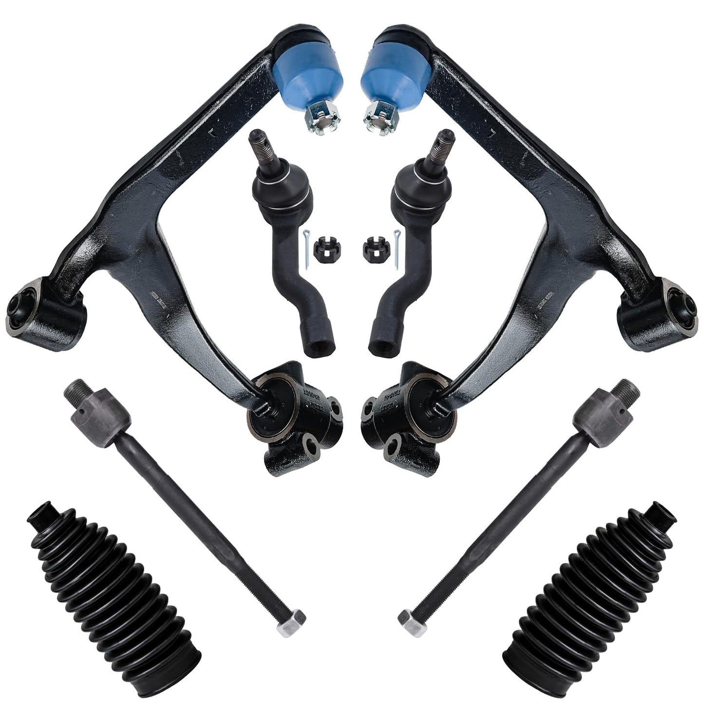 8-Piece Front Suspension Kit with Control Arms Ball Joints & Sway Bar Links for 2WD