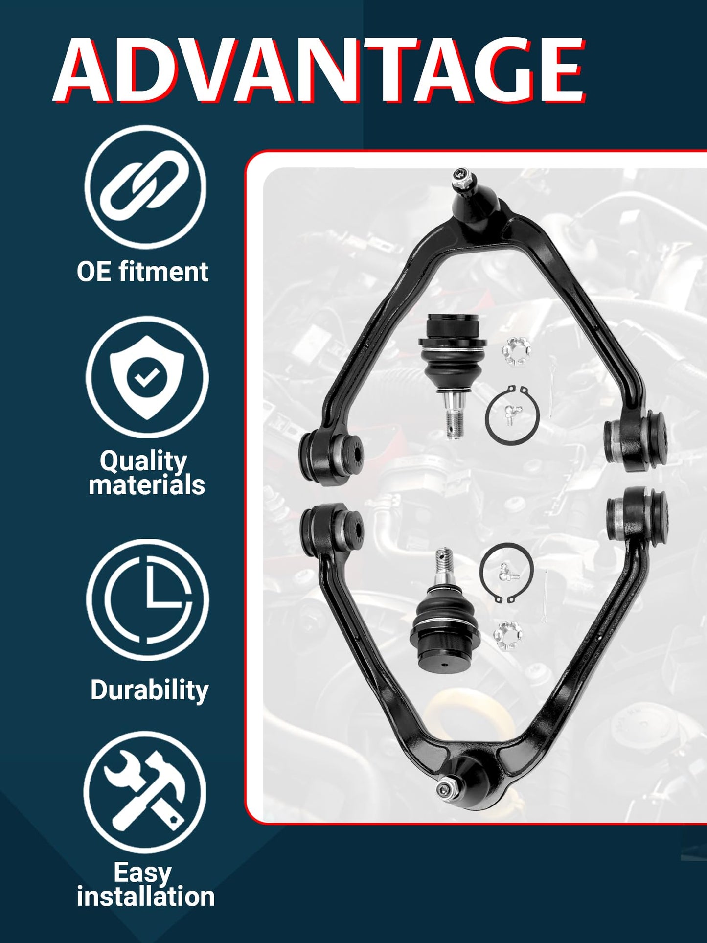 7-Piece Steering Kit with Inner Outer Tie Rods Pitman & Idler Arm for Silverado Sierra Tahoe 4WD