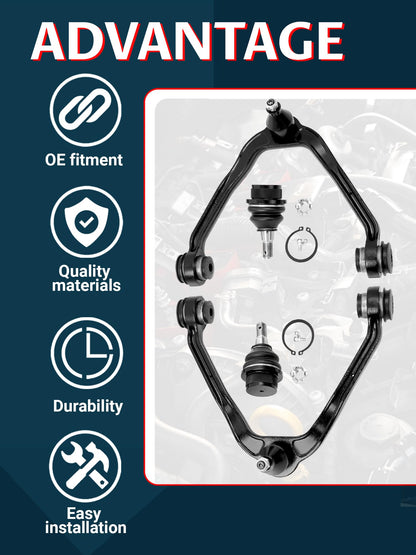 7-Piece Steering Kit with Inner Outer Tie Rods Pitman & Idler Arm for Silverado Sierra Tahoe 4WD