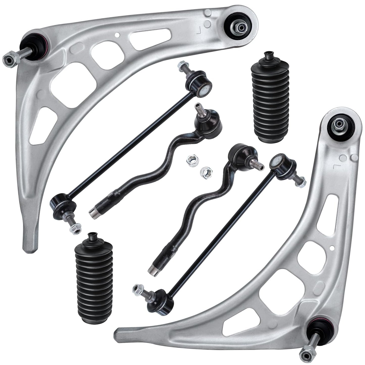 8-Piece Front Suspension Kit with Control Arms Ball Joints & Sway Bar Links for 2WD