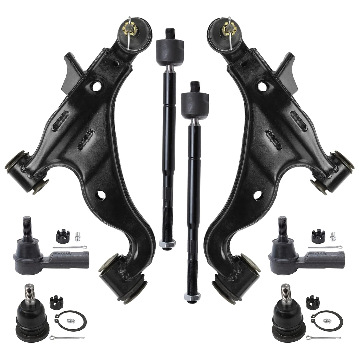 8-Piece Front Suspension Kit with Control Arms Ball Joints & Sway Bar Links for 2WD