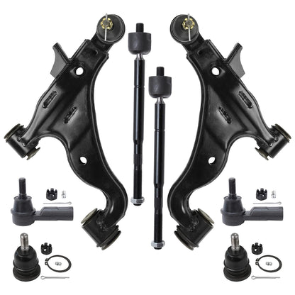 8-Piece Front Suspension Kit with Control Arms Ball Joints & Sway Bar Links for 2WD