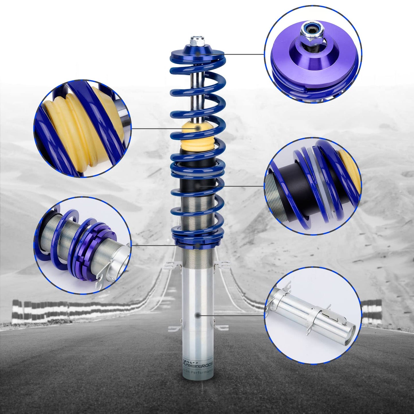 Height Adjustable Coilover Suspension Kit for Golf Jetta Beetle FWD 1997–2010