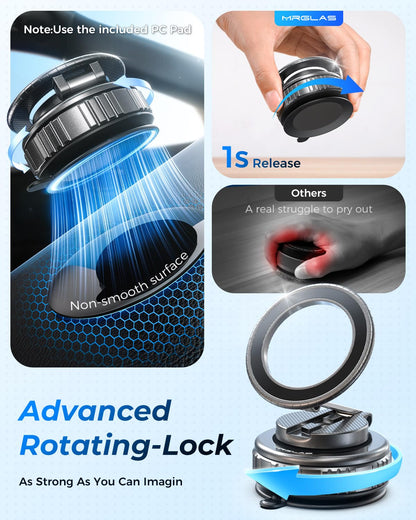 360° Magnetic Phone Mount with Strong Suction Adjustable Swivel Holder