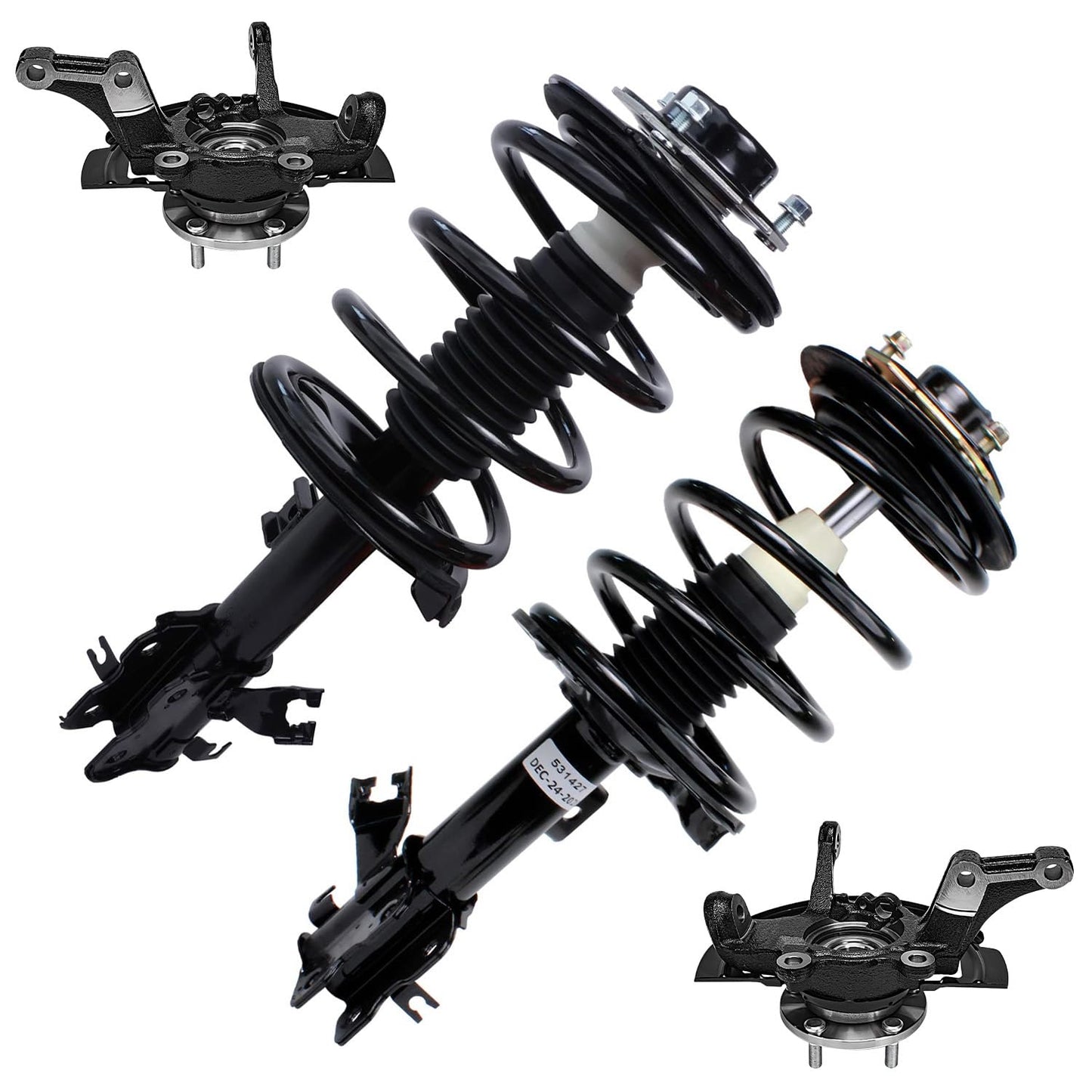 Front & Rear Suspension Kit with Struts Control Arms & Tie Rods for Camaro 2011–2012
