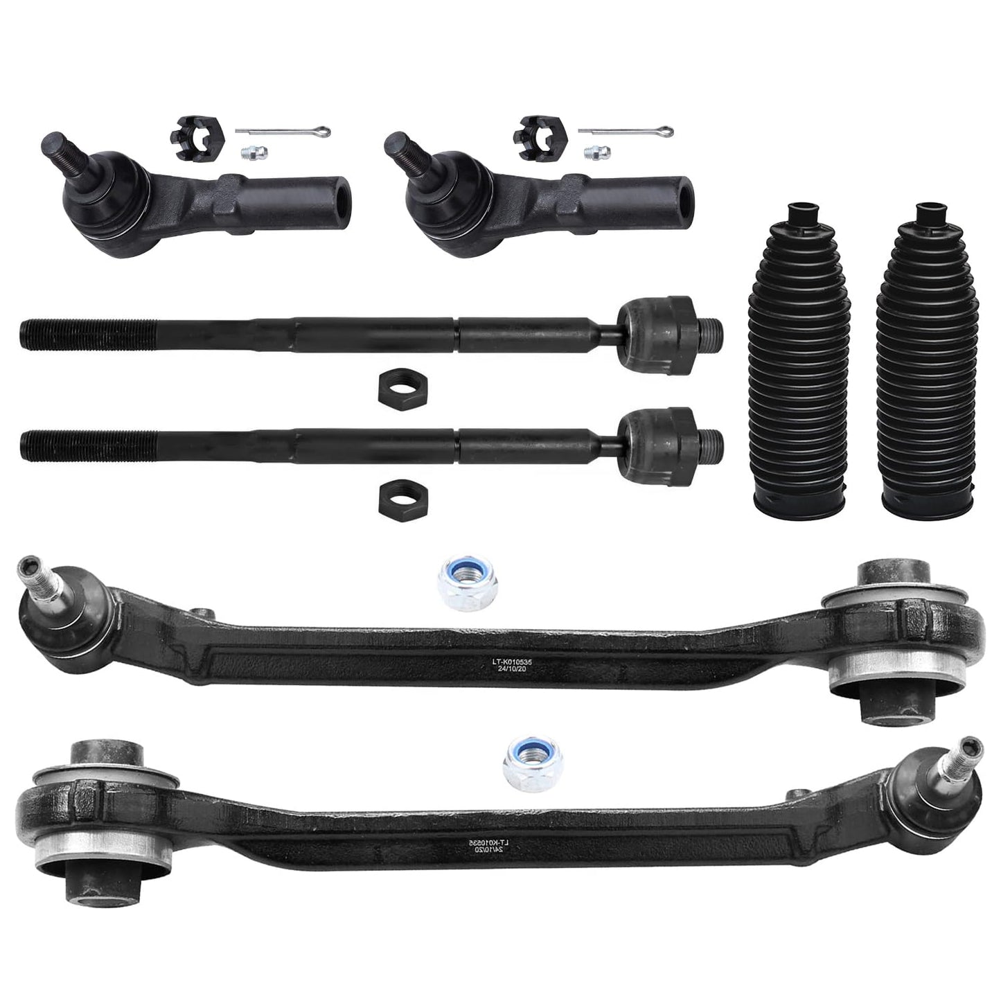 8-Piece Front Suspension Kit with Control Arms Ball Joints & Sway Bar Links for 2WD