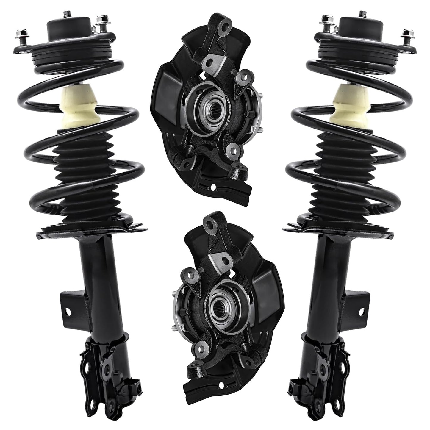 Front & Rear Suspension Kit with Struts Control Arms & Tie Rods for Camaro 2011–2012