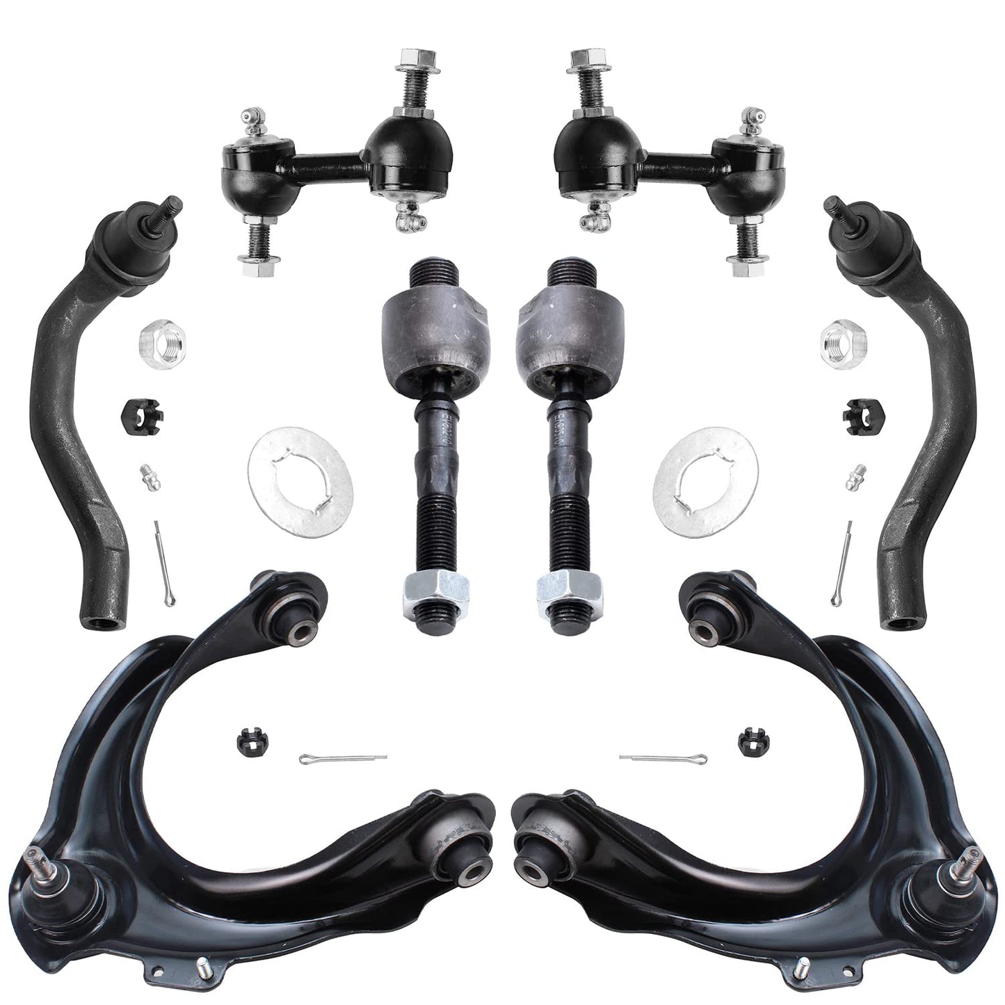 8-Piece Front Suspension Kit with Control Arms Ball Joints & Sway Bar Links for 2WD