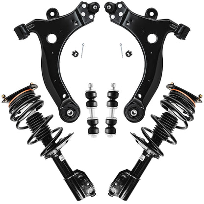 Front & Rear Suspension Kit with Struts Control Arms & Tie Rods for Camaro 2011–2012