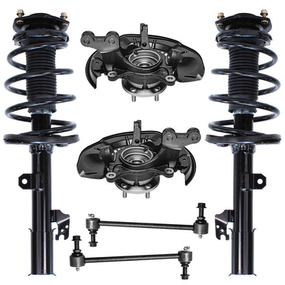 Front & Rear Suspension Kit with Struts Control Arms & Tie Rods for Camaro 2011–2012