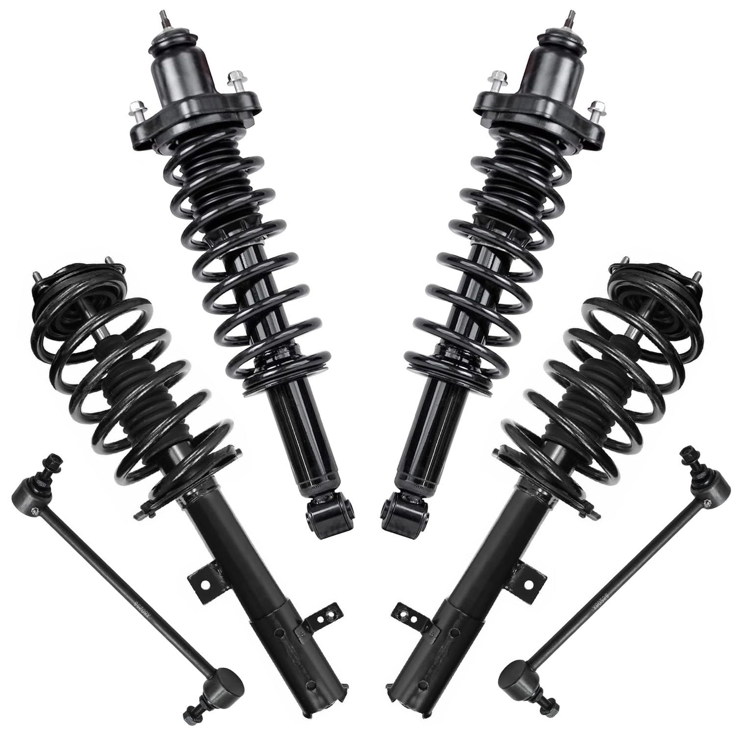 Front & Rear Suspension Kit with Struts Control Arms & Tie Rods for Camaro 2011–2012
