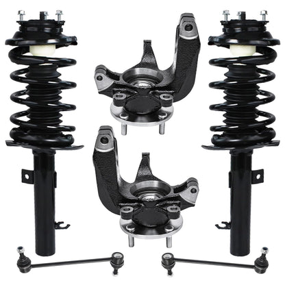 Front & Rear Suspension Kit with Struts Control Arms & Tie Rods for Camaro 2011–2012