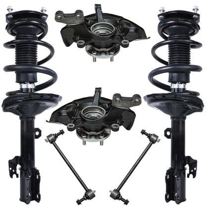 Front & Rear Suspension Kit with Struts Control Arms & Tie Rods for Camaro 2011–2012