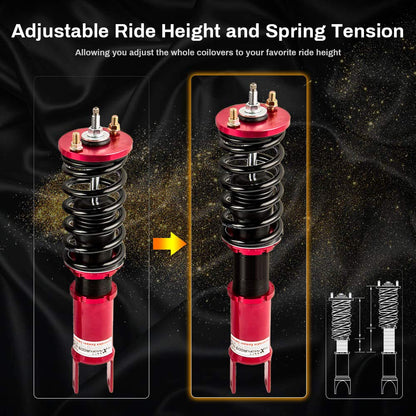 Adjustable Coilover Suspension Kit 24-Way for Civic CRX Integra 1988–2001