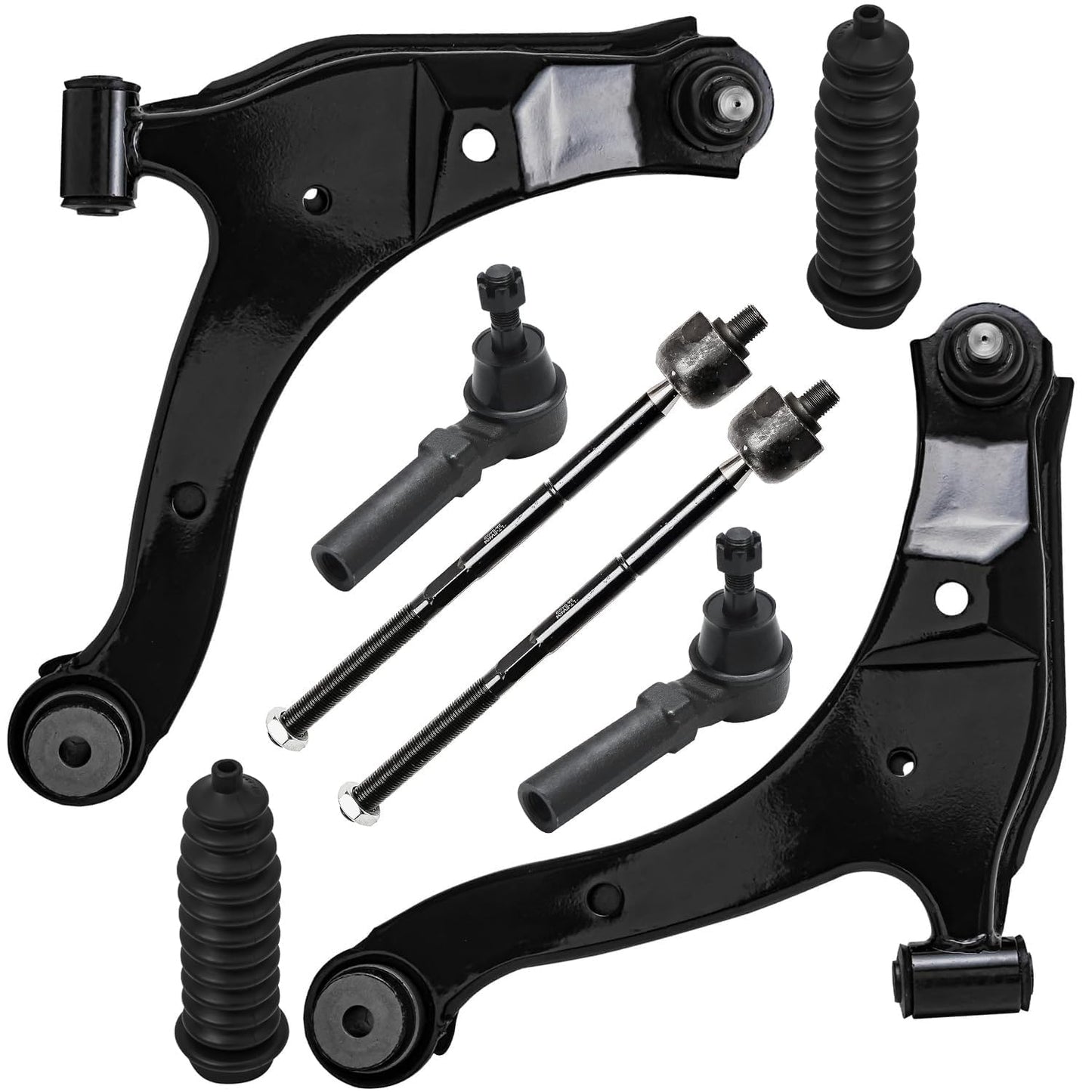 8-Piece Front Suspension Kit with Control Arms Ball Joints & Sway Bar Links for 2WD