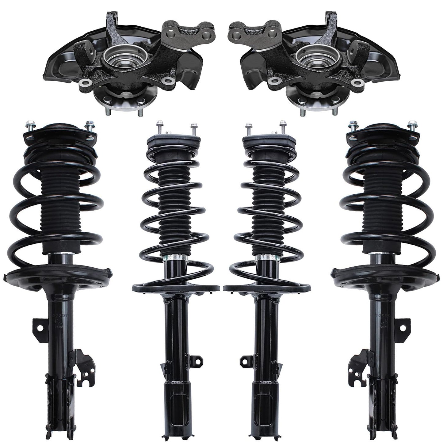 Front & Rear Suspension Kit with Struts Control Arms & Tie Rods for Camaro 2011–2012