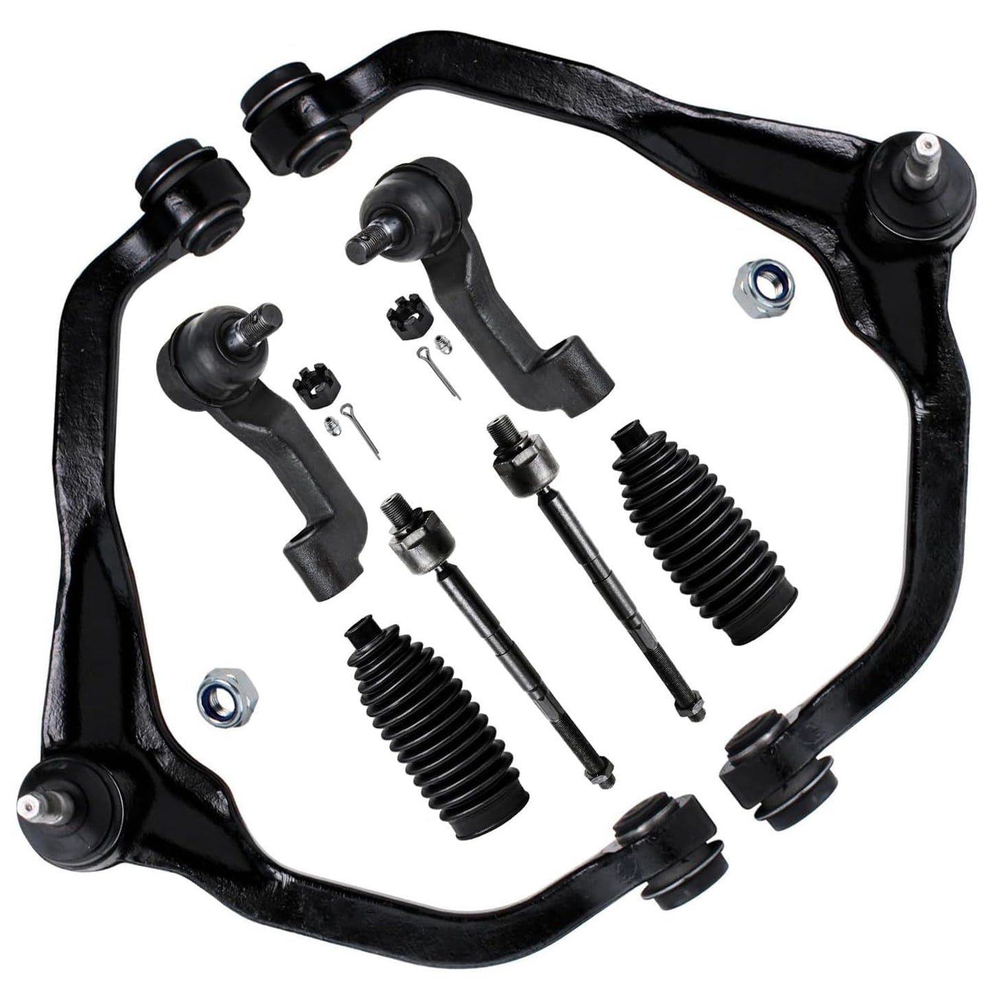 8-Piece Front Suspension Kit with Control Arms Ball Joints & Sway Bar Links for 2WD