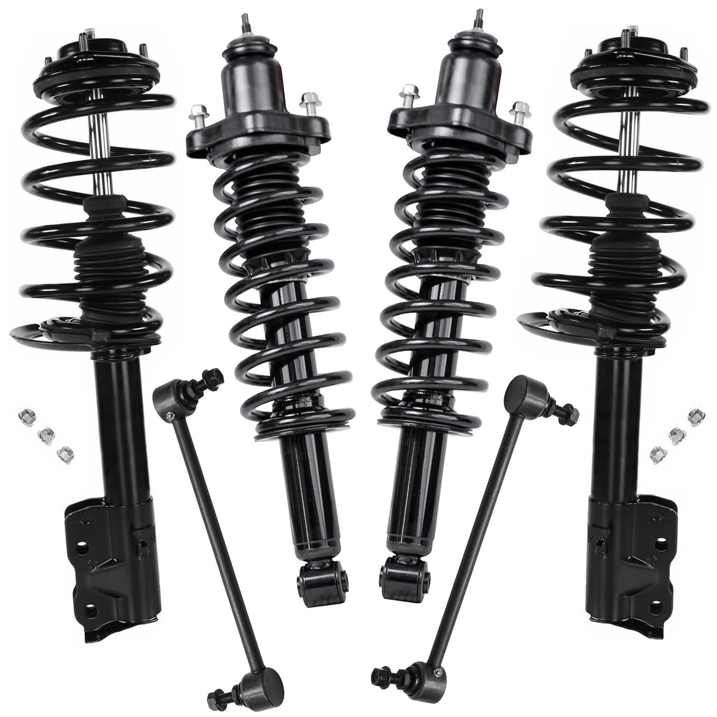 Front & Rear Suspension Kit with Struts Control Arms & Tie Rods for Camaro 2011–2012