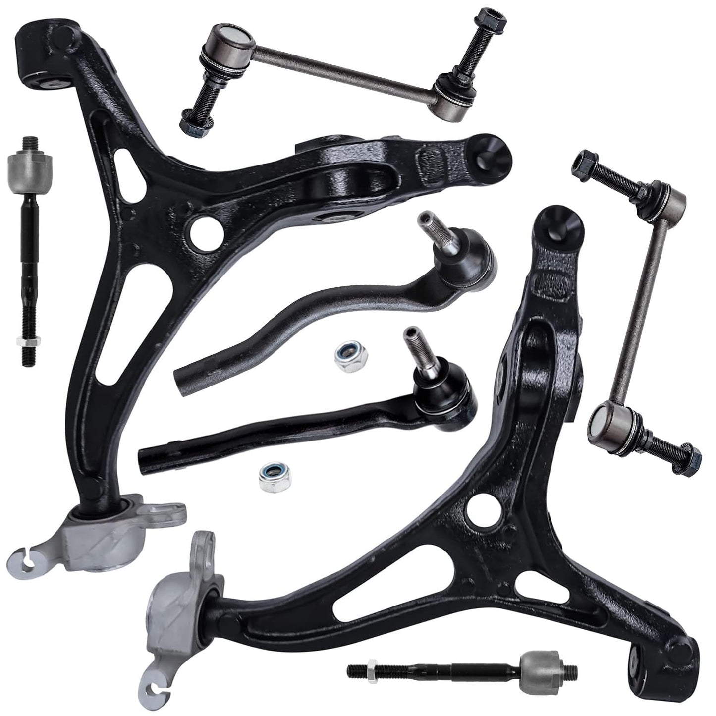 8-Piece Front Suspension Kit with Control Arms Ball Joints & Sway Bar Links for 2WD