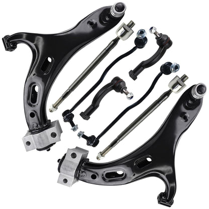 8-Piece Front Suspension Kit with Control Arms Ball Joints & Sway Bar Links for 2WD