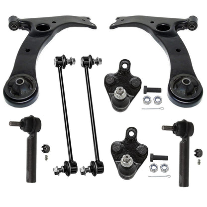 8-Piece Front Suspension Kit with Control Arms Ball Joints & Sway Bar Links for 2WD