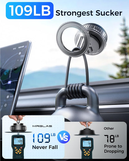 360° Magnetic Phone Mount with Strong Suction Adjustable Swivel Holder