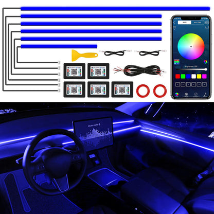 Acrylic Interior Car LED Strip Light with Wireless APP