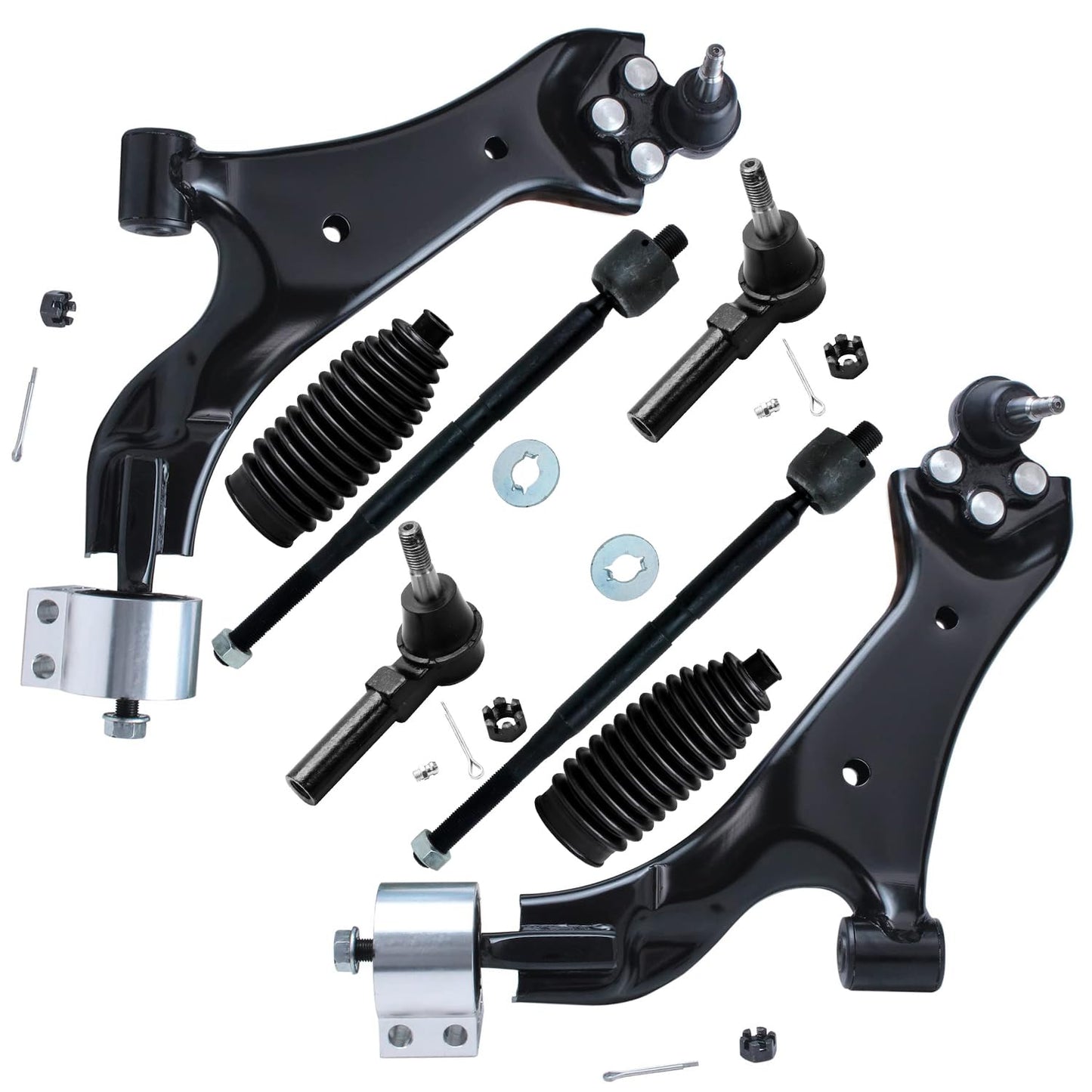 8-Piece Front Suspension Kit with Control Arms Ball Joints & Sway Bar Links for 2WD