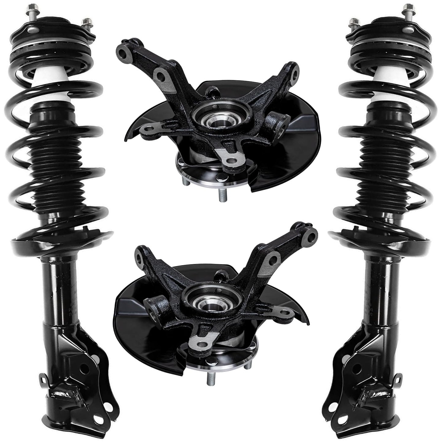 Front & Rear Suspension Kit with Struts Control Arms & Tie Rods for Camaro 2011–2012