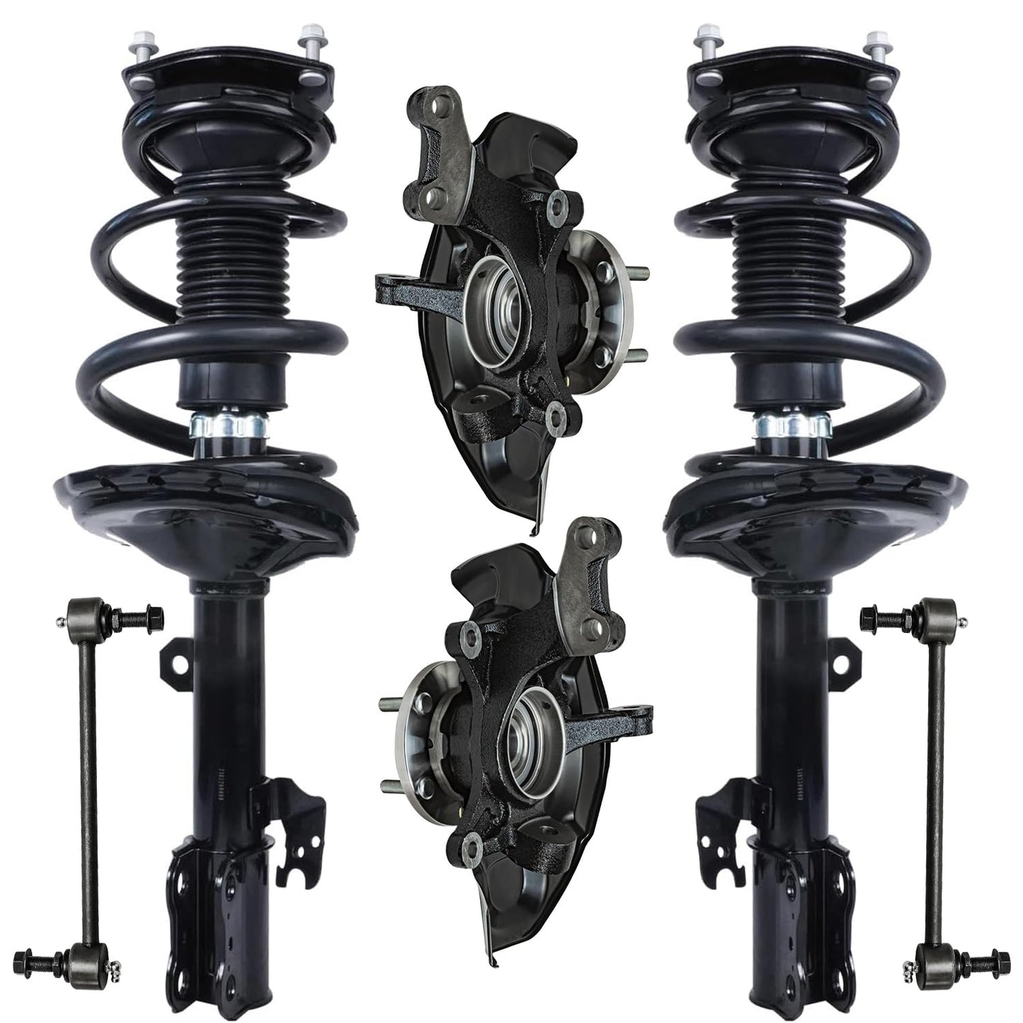 Front & Rear Suspension Kit with Struts Control Arms & Tie Rods for Camaro 2011–2012