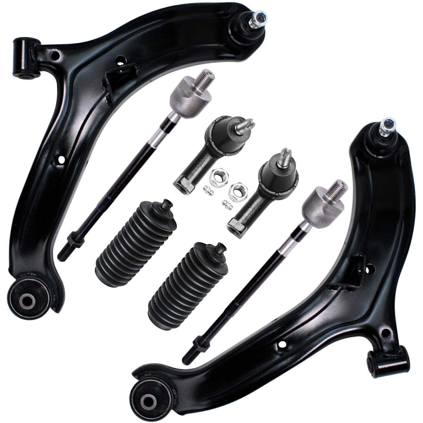 8-Piece Front Suspension Kit with Control Arms Ball Joints & Sway Bar Links for 2WD