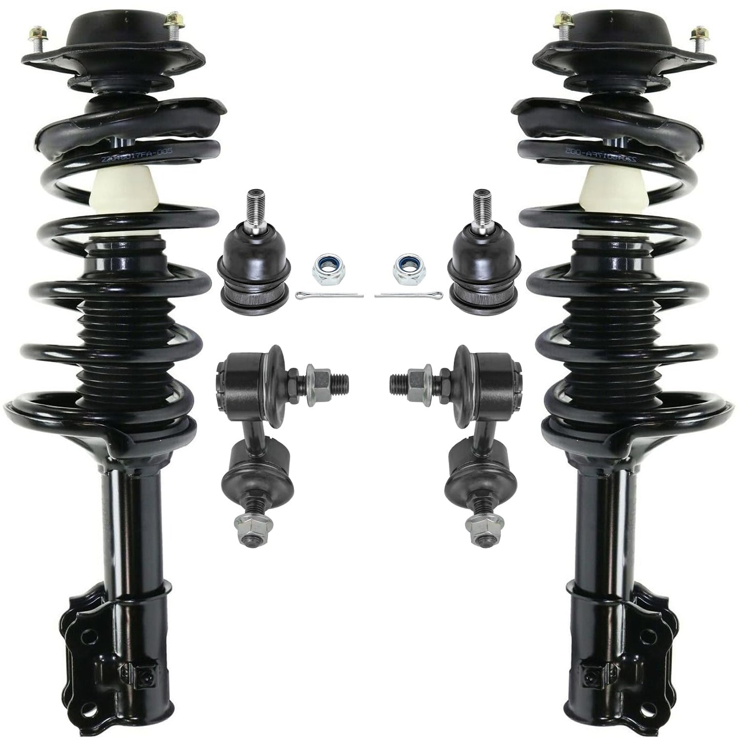 Front & Rear Suspension Kit with Struts Control Arms & Tie Rods for Camaro 2011–2012