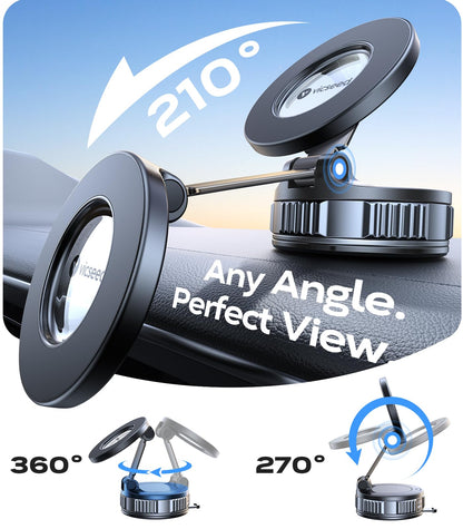 Magnetic Car Phone Mount with Strong Suction 360° Adjustable Holder