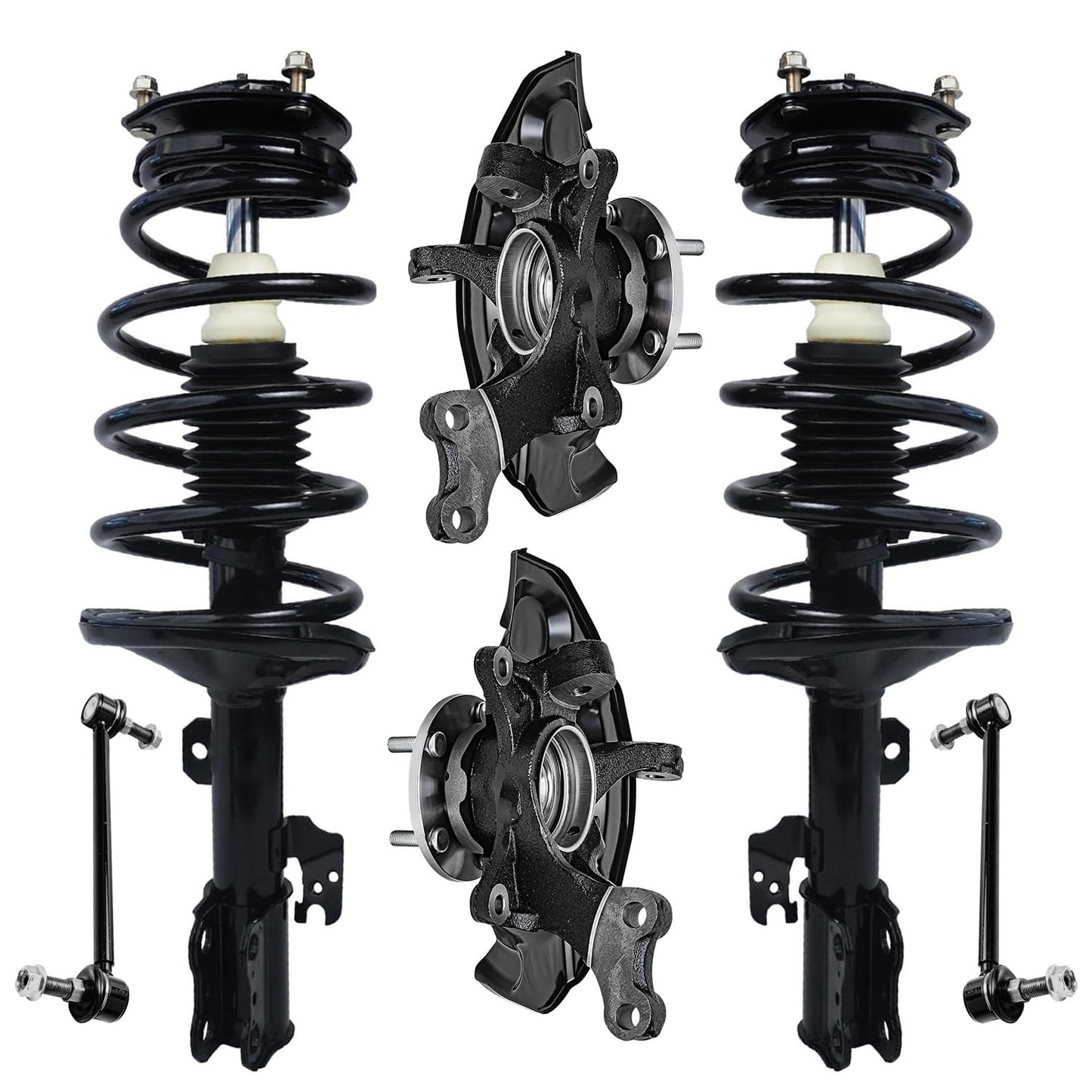 Front & Rear Suspension Kit with Struts Control Arms & Tie Rods for Camaro 2011–2012