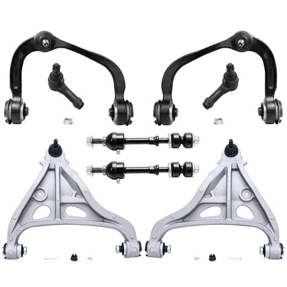 8-Piece Front Suspension Kit with Control Arms Ball Joints & Sway Bar Links for 2WD