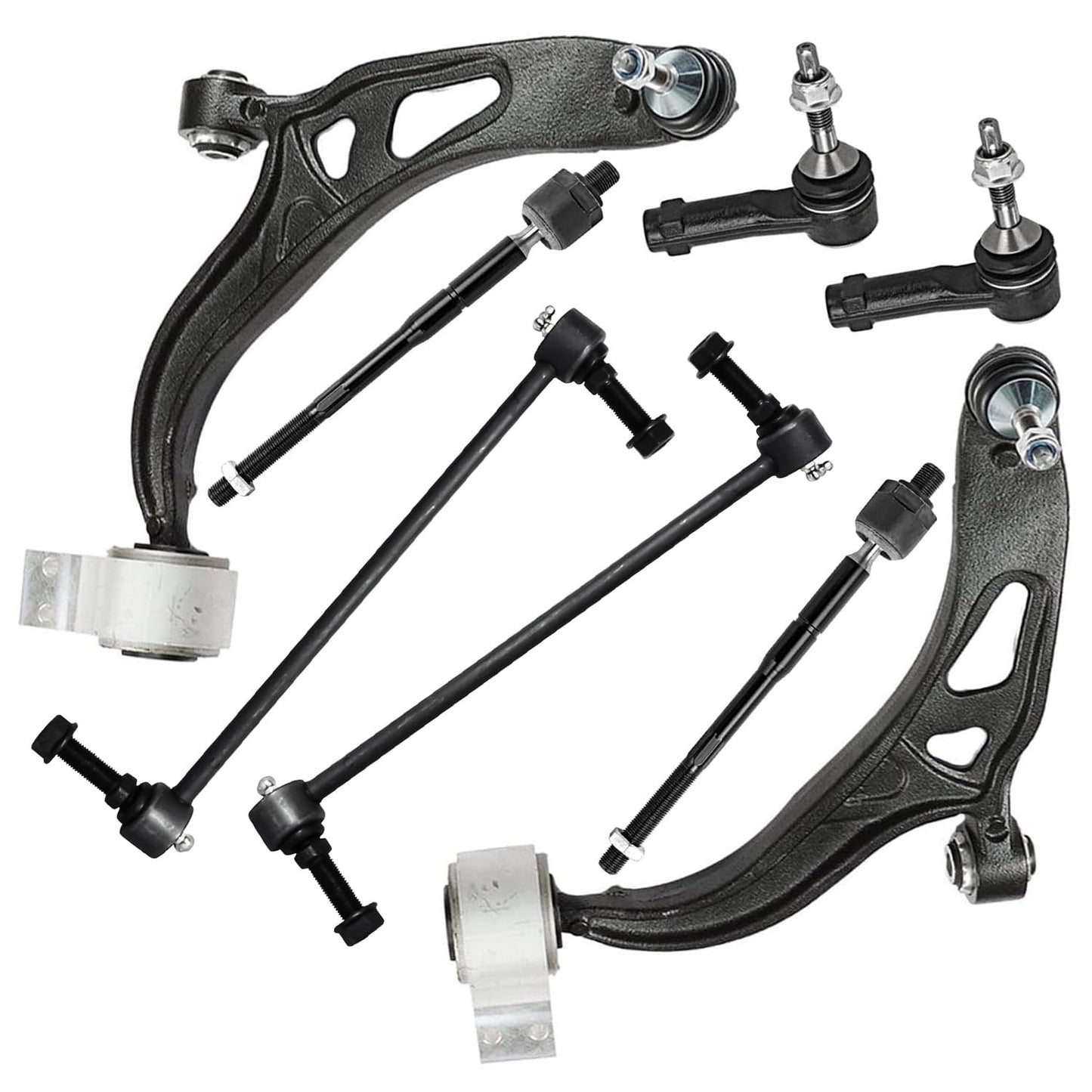 8-Piece Front Suspension Kit with Control Arms Ball Joints & Sway Bar Links for 2WD