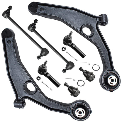 8-Piece Front Suspension Kit with Control Arms Ball Joints & Sway Bar Links for 2WD