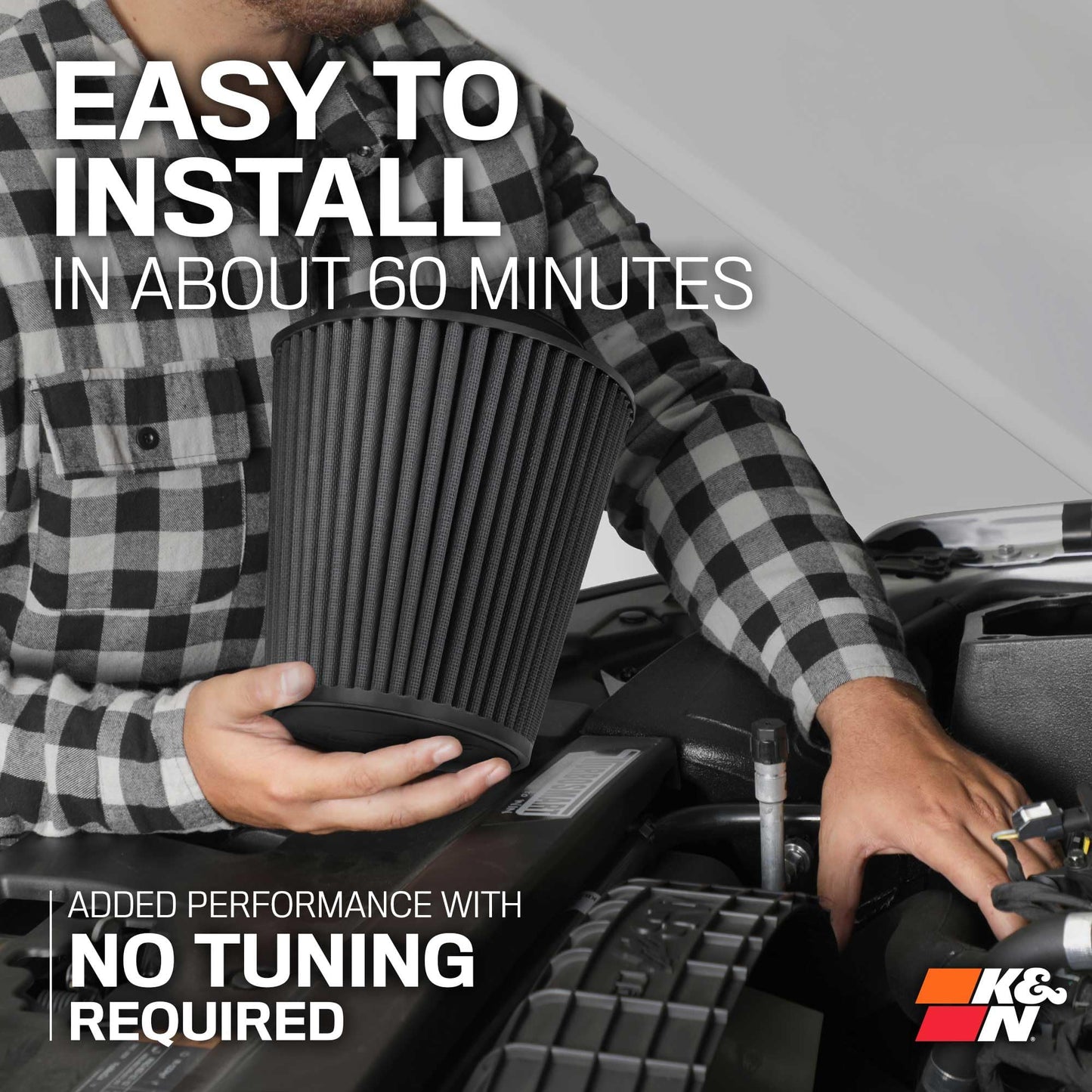 Cold Air Intake System: High-Flow Cotton Filter